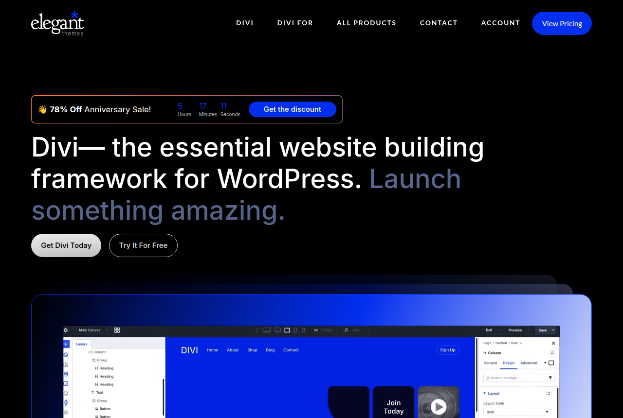 The Divi, captured from the vendor's own site
