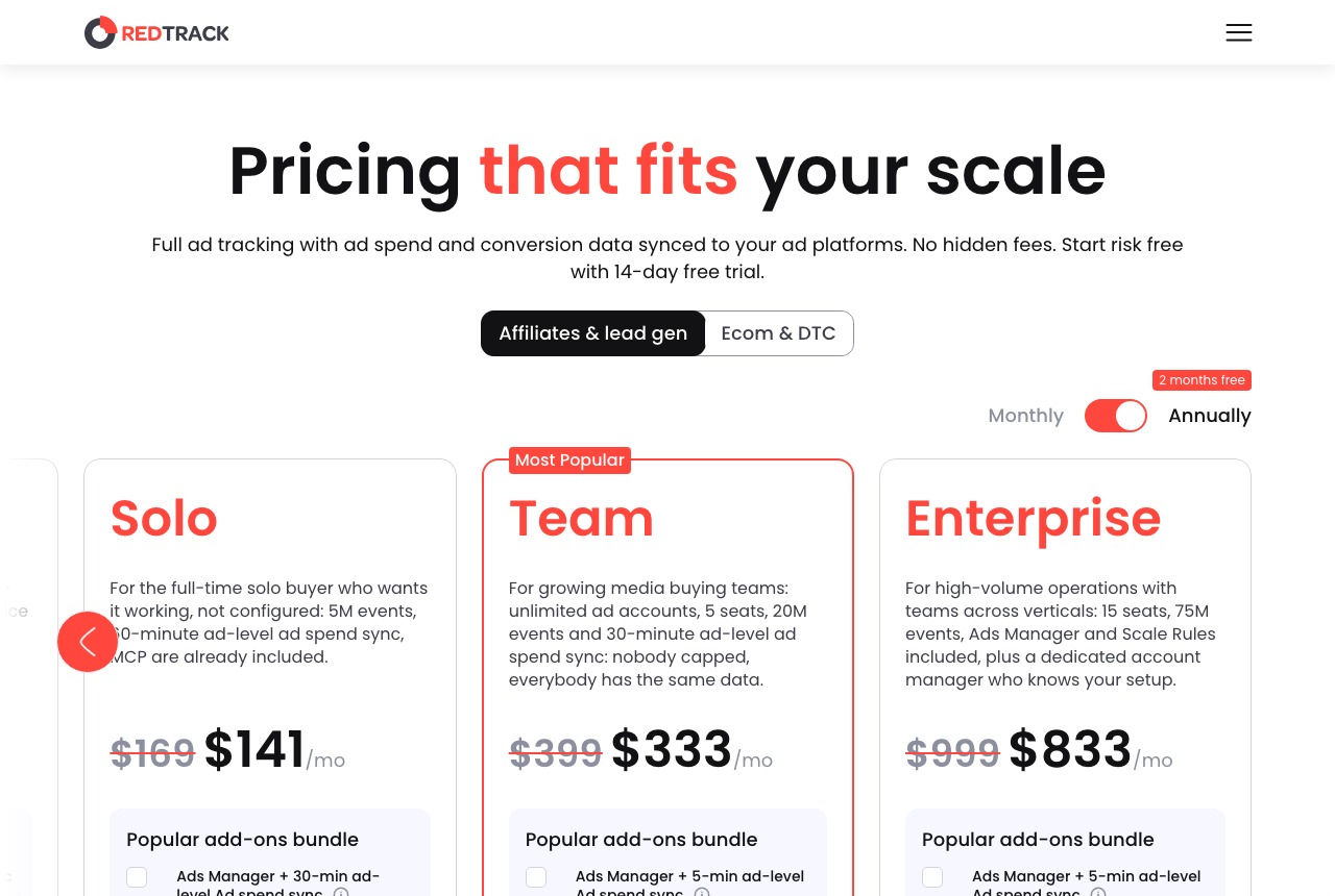 How much does simple affiliate tracking software cost in 2026?